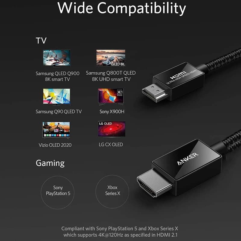 کابل HDMI انکر Anker Ultra High Speed مدل A8743 طول 2 متر — تصویر ۷