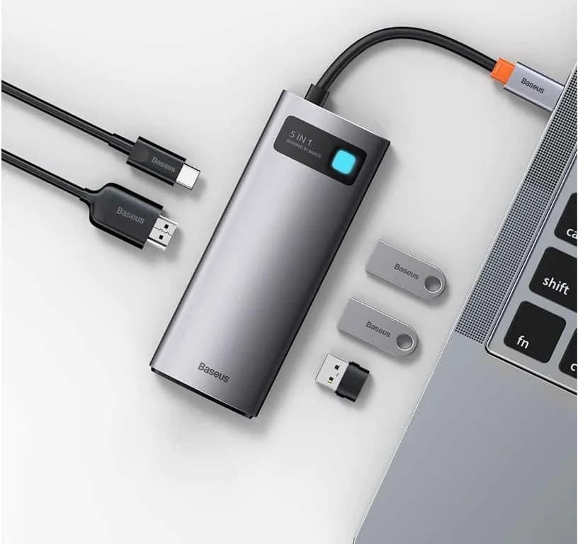 هاب 5 پورت و مبدل تایپ سی بیسوس Baseus Metal WKWG020013 — تصویر ۶