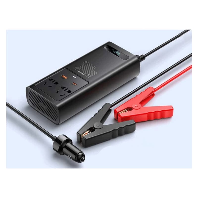اینورتر و شارژر فندکی 500 وات بیسوس BASEUS Car Power Inverter 500w CGNB000101 — تصویر ۶