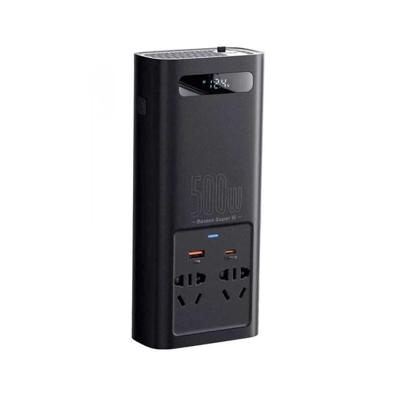 اینورتر و شارژر فندکی 500 وات بیسوس BASEUS Car Power Inverter 500w CGNB000101 — تصویر ۳