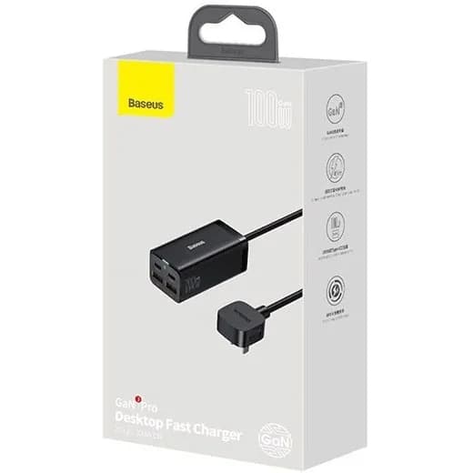 شارژر رومیزی 100 وات باسئوس Baseus GaN3 Pro 100W Fast Charger CCGP000101 — تصویر ۲