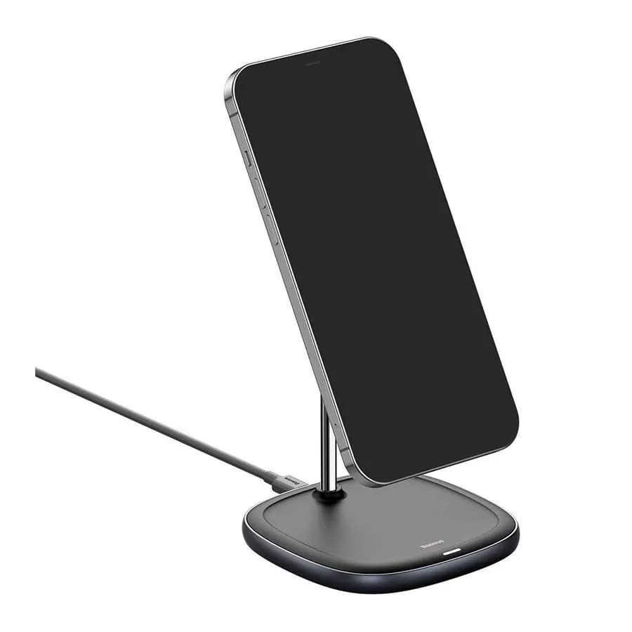 پایه نگهدارنده مگنتی و شارژر بی‌سیم بیسوس مدل Baseus WXSW-01 15W — تصویر ۵