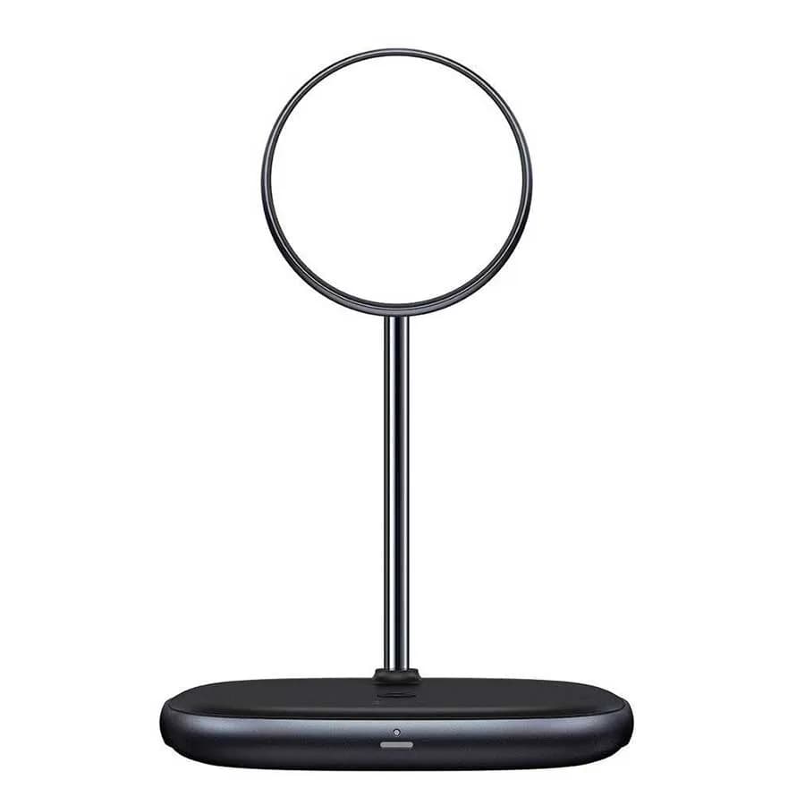 پایه نگهدارنده مگنتی و شارژر وایرلس بیسوس Baseus Swan 2-in-1 Wireless Magnetic Charger 20W WXSW-C01 — تصویر ۲