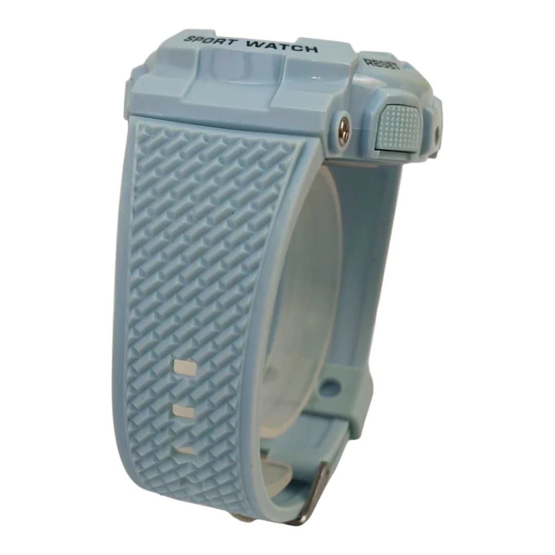 ساعت مچی اسپرت آیک | AIKE طرح G-SHOCK دیجیتالی مدل AK-999 رنگ آبی روشن به همراه جعبه و پاکت اورجینال — تصویر ۵