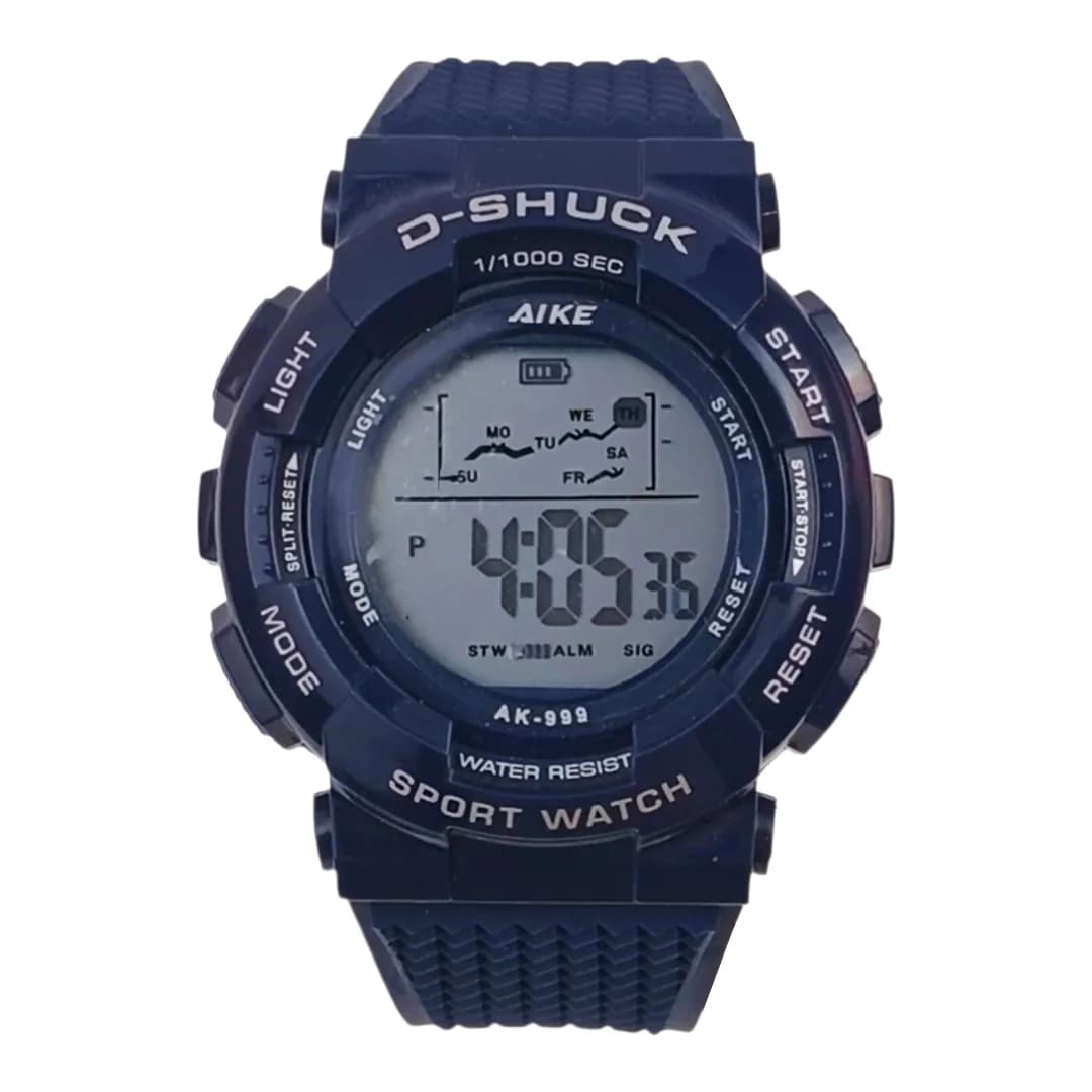 ساعت مچی اسپرت آیک | AIKE طرح G-SHOCK دیجیتالی مدل AK-999 رنگ سرمه ای به همراه جعبه و پاکت اورجینال