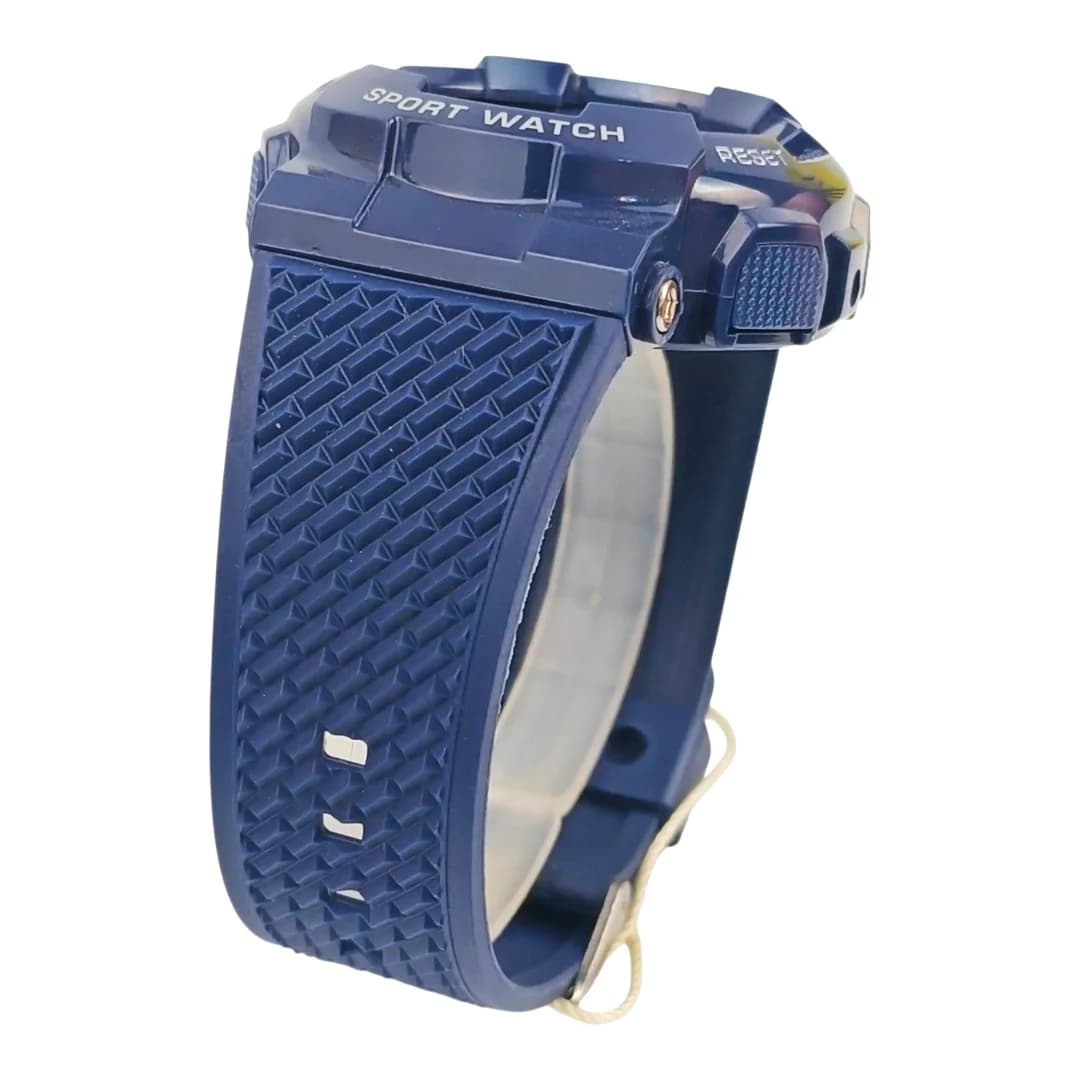 ساعت مچی اسپرت آیک | AIKE طرح G-SHOCK دیجیتالی مدل AK-999 رنگ سرمه ای به همراه جعبه و پاکت اورجینال — تصویر ۵