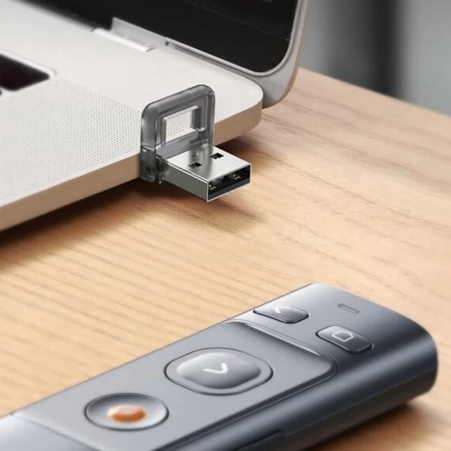 پرزنتر بی سیم بیسوس مدل Baseus Dot wireless laser pointer ACFYB-B0G — تصویر ۵