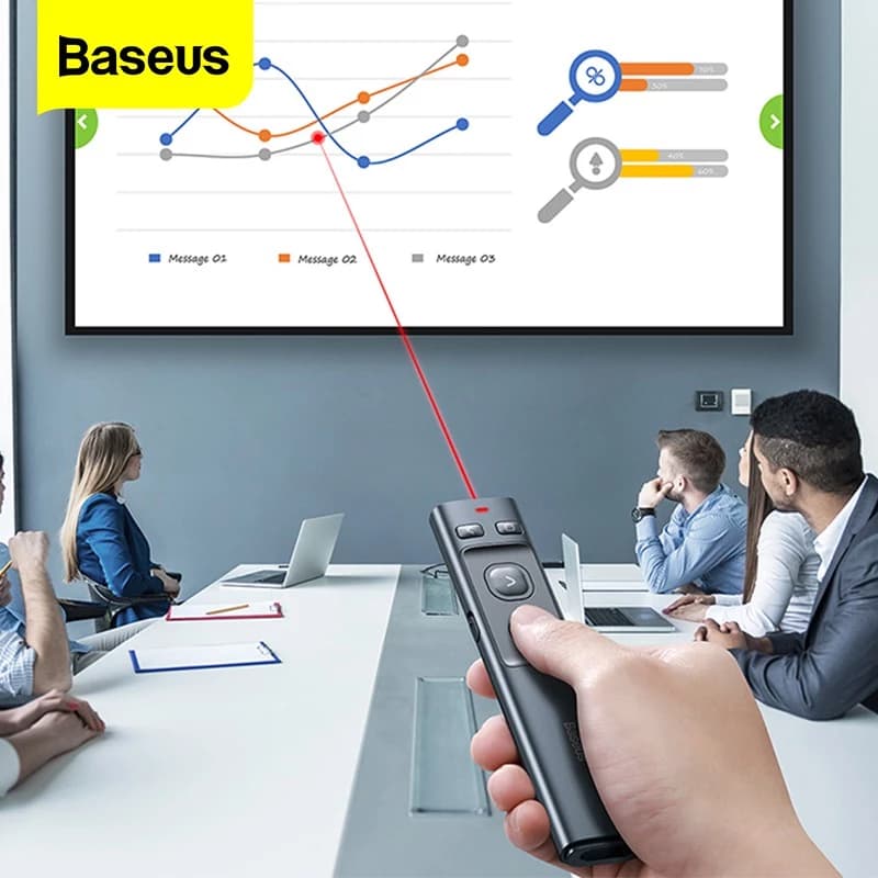 پرزنتر بی سیم بیسوس مدل Baseus Dot wireless laser pointer ACFYB-B0G — تصویر ۸