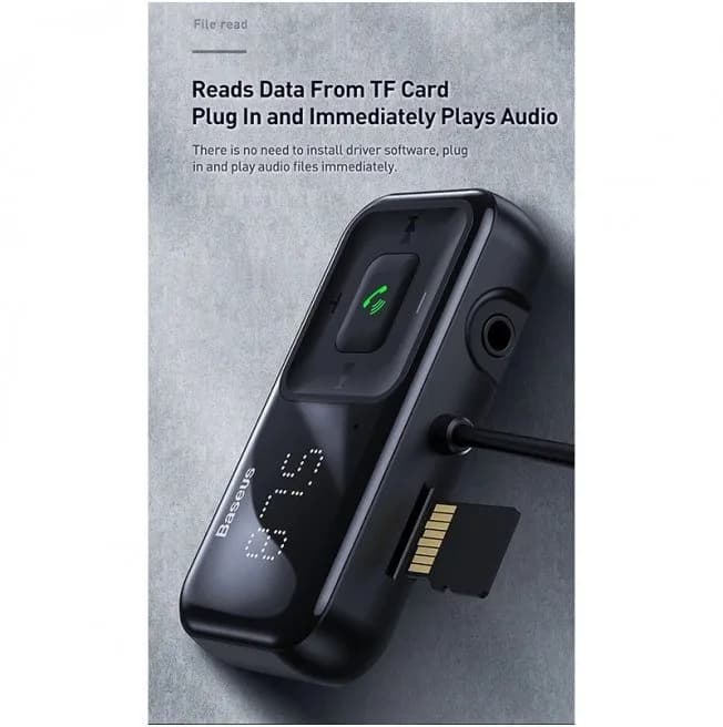 شارژر فندکی باسئوس Baseus Wireless MP3 Car Charger T Typed S-16 CCMT000201 — تصویر ۴