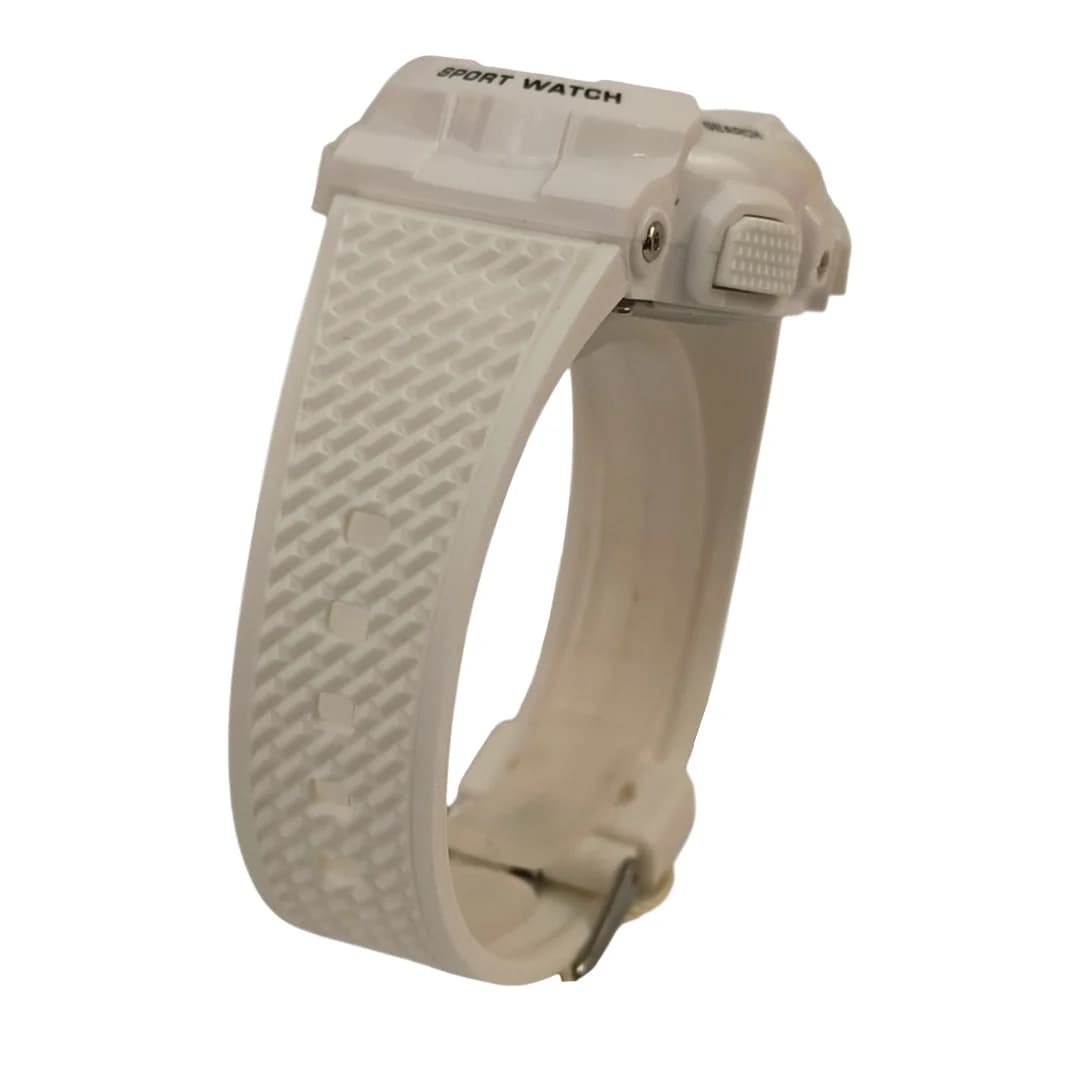ساعت مچی اسپرت آیک | AIKE طرح G-SHOCK دیجیتالی مدل AK-998 رنگ سفید به همراه جعبه و پاکت اورجینال — تصویر ۵