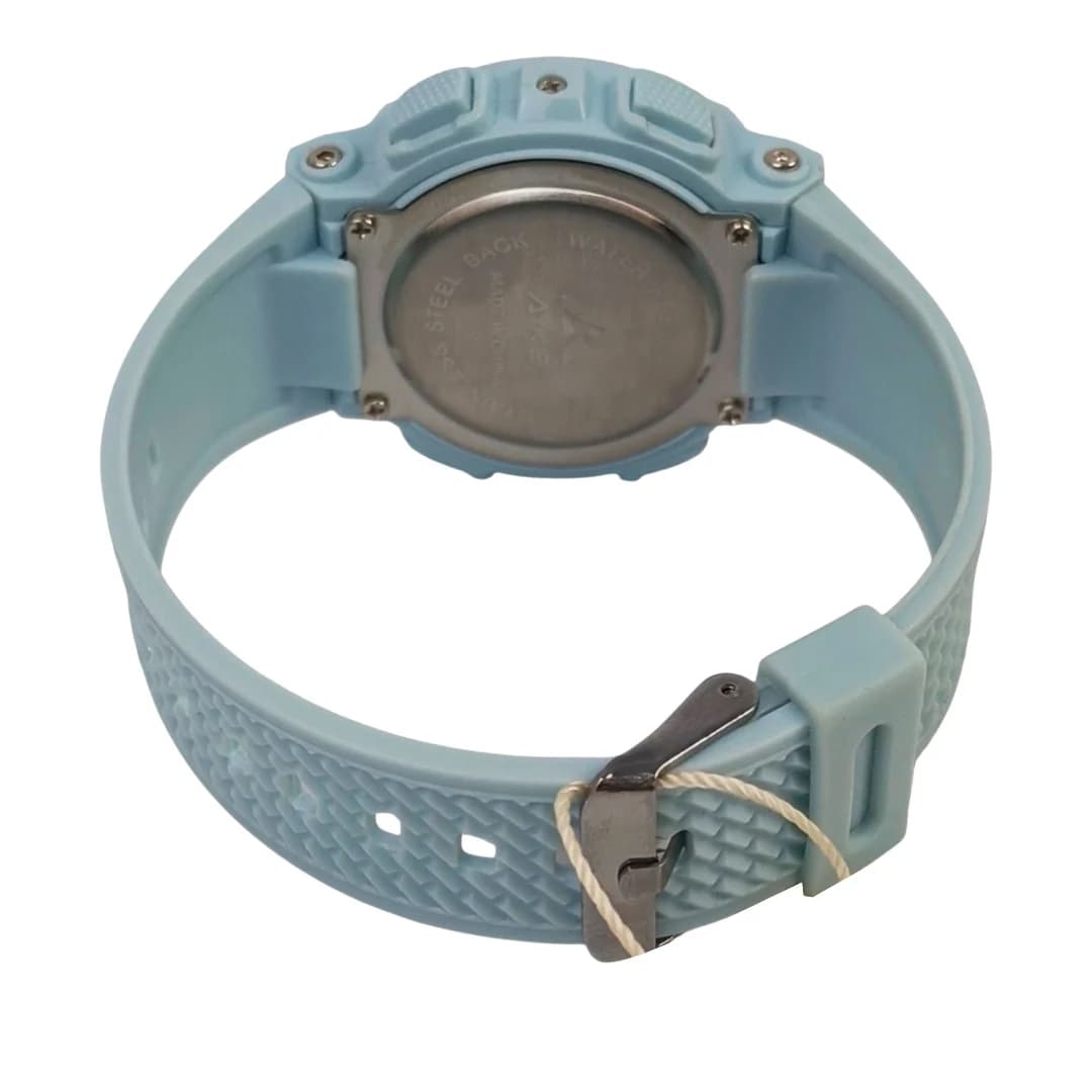 ساعت مچی اسپرت آیک | AIKE طرح G-SHOCK دیجیتالی مدل AK-998 رنگ آبی روشن به همراه جعبه و پاکت اورجینال — تصویر ۴