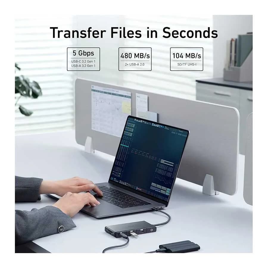 هاب 9 پورت انکر مدل Anker 552 USB-C Hub (9-in-1, 4K HDMI) A8373H11 — تصویر ۲