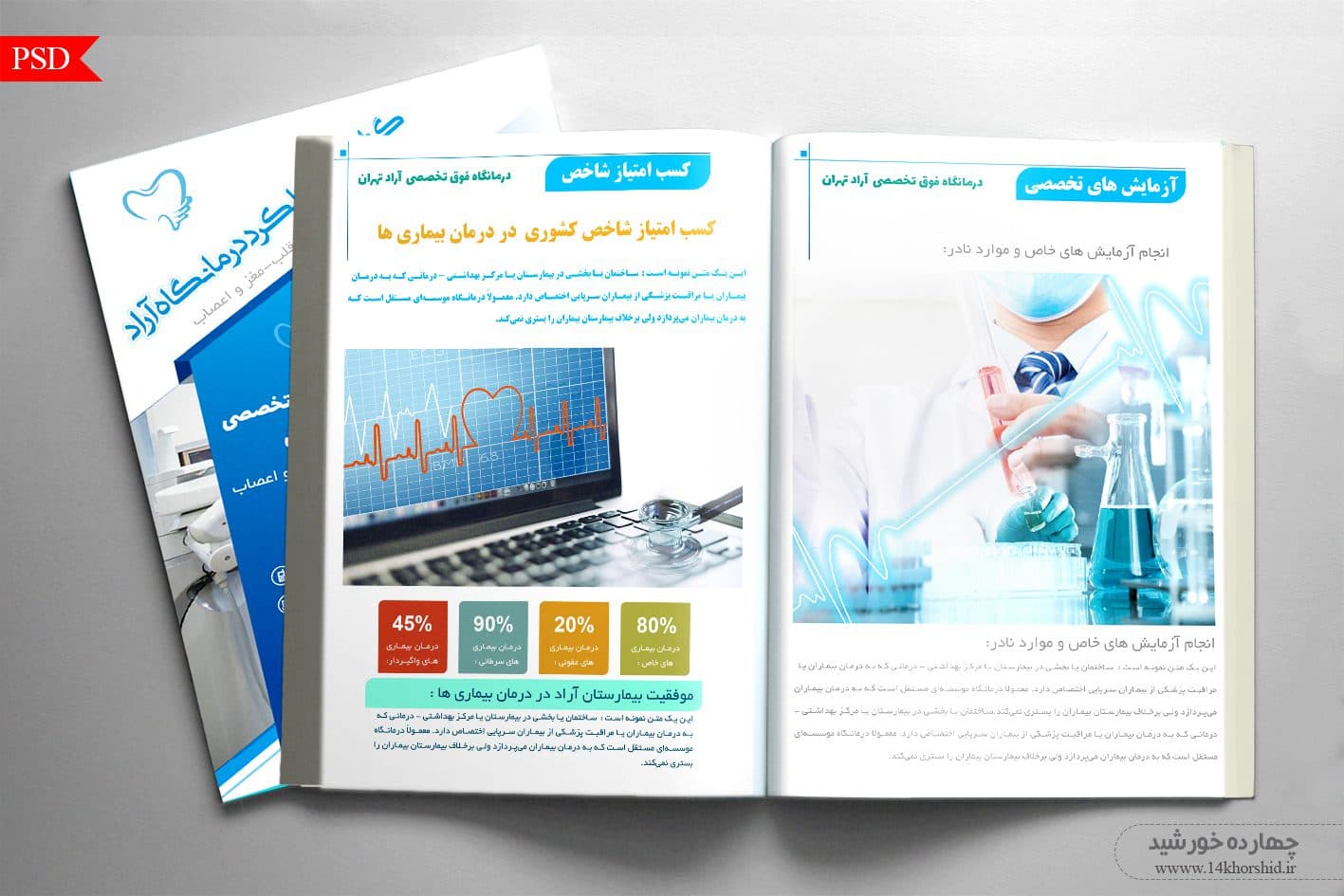 قالب گزارش عملکرد لایه باز پزشکی psd — تصویر ۵