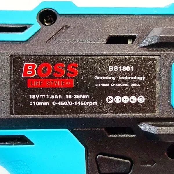 دریل پیچگوشتی شارژی حرفه ای 18 ولت باس BS1801 — تصویر ۶
