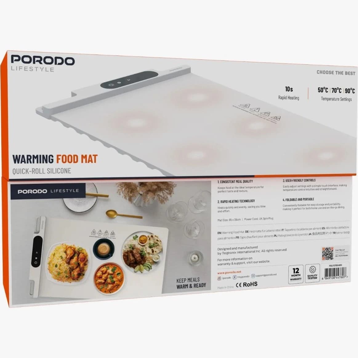 پد گرمکننده غذا پرودو Porodo Lifestyle Warming Food Mat — تصویر ۴