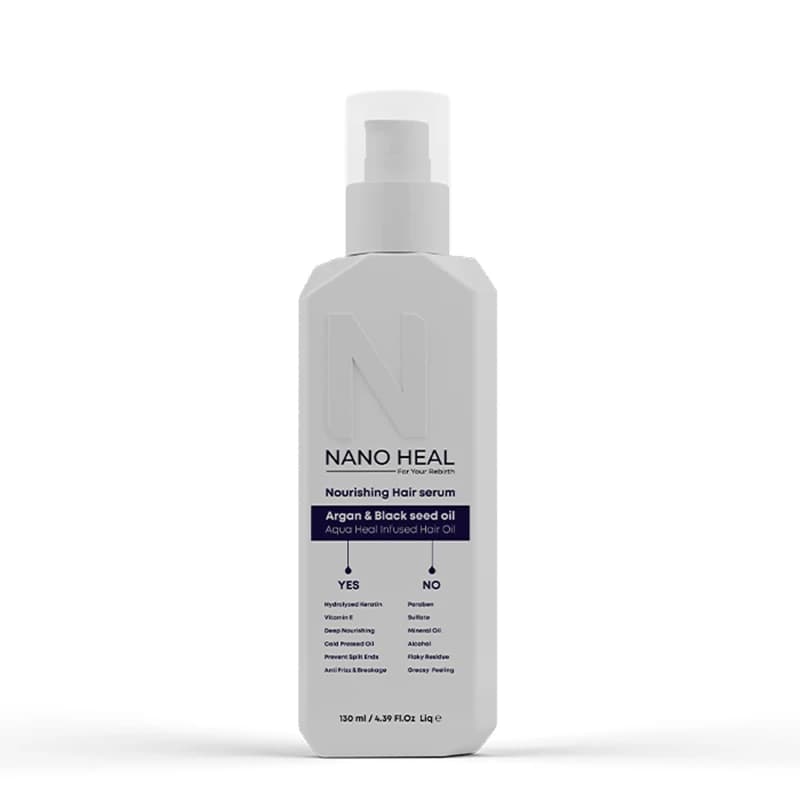 سرم بازسازی کننده مو نانوهیل مدل آرگان و سیاه دانه حجم 130mL