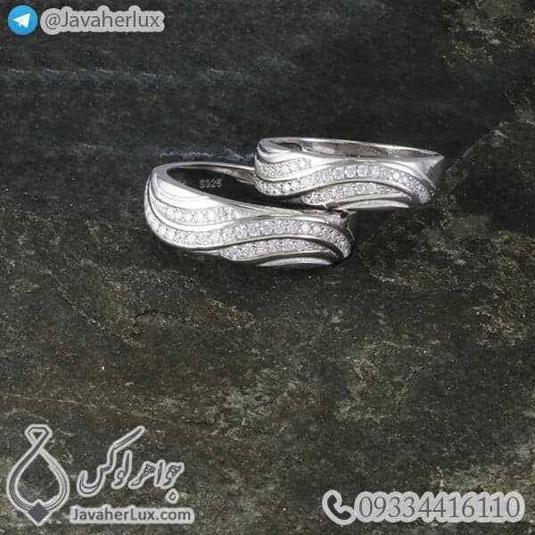 ست حلقه نقره مدل بهدیس _ کد : 100364 — تصویر ۲