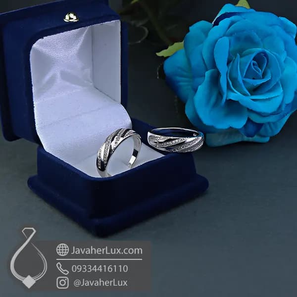 ست حلقه نقره مدل بهارین _ کد : 100361