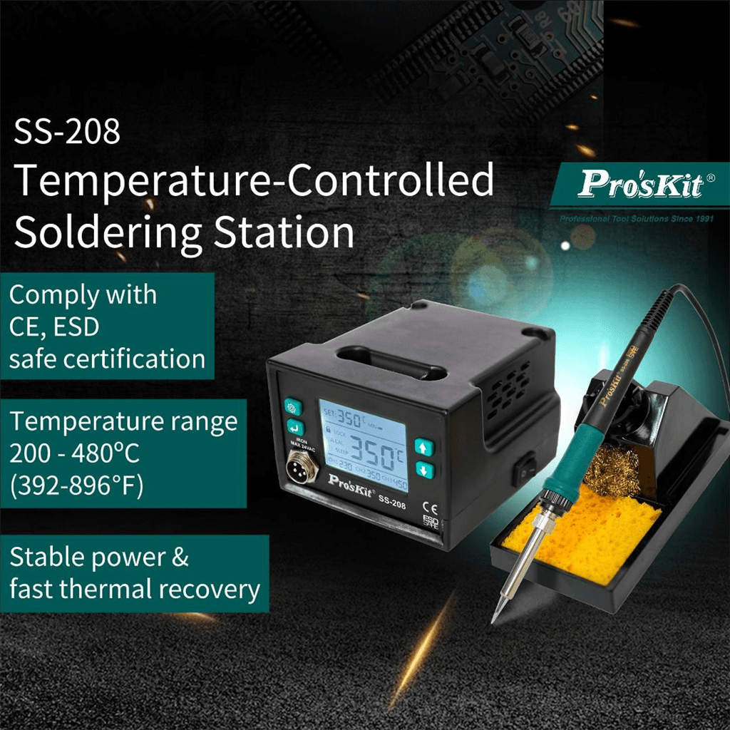 هویه رومیزی دیجیتال پروسکیت مدل Proskit SS-208H توان 75 وات — تصویر ۲