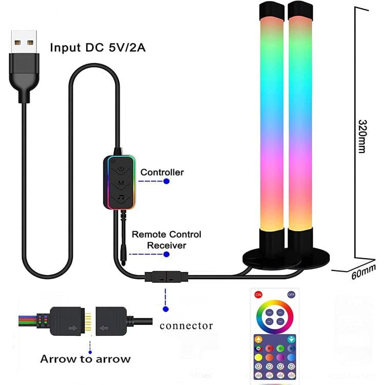لامپ هوشمند Figermoon Ambient Smart Flow Light Bar — تصویر ۳