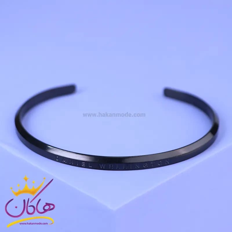 دستبند زنانه بنگل مشکی ساده 1072