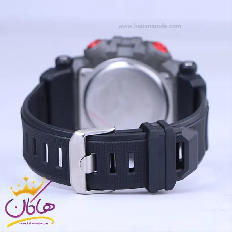 ساعت مچی کرست پرو مردانه بند رابر مشکی دیجیتالی crest 9505/1 — تصویر ۲