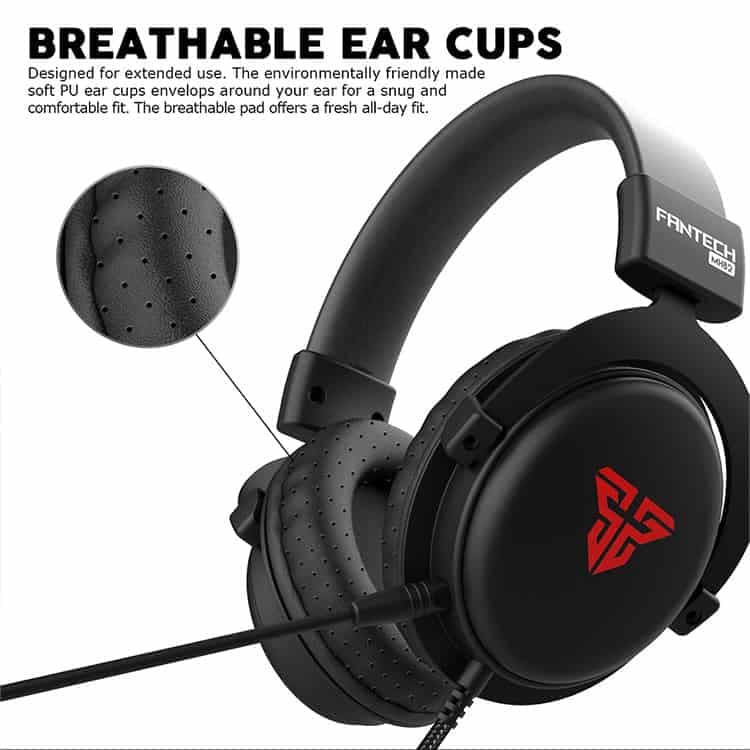 هدست با‌ سیم Fantech MH82 ECHO – مشکی — تصویر ۳