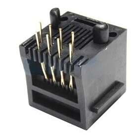 سوکت شبکه مادگی rj45 پلاستیکی ایستاده — تصویر ۲