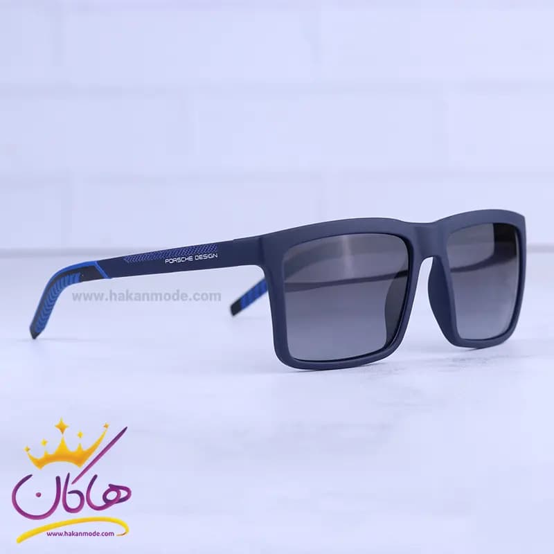 عینک آفتابی مردانه پورشه سرمه ای شیشه مشکی p 8659/2 — تصویر ۳