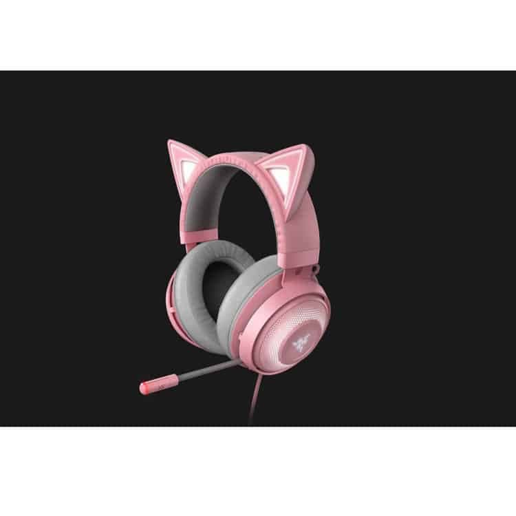 هدست با سیم Razer Kraken Kitty Edition – رنگ Quartz Pink — تصویر ۴