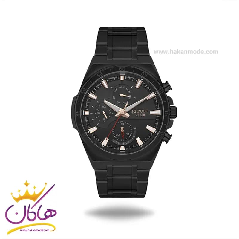 ساعت مچی جی جی پولو مردانه فلزی نقره ای مشکی JPC.S04239A/5 — تصویر ۴