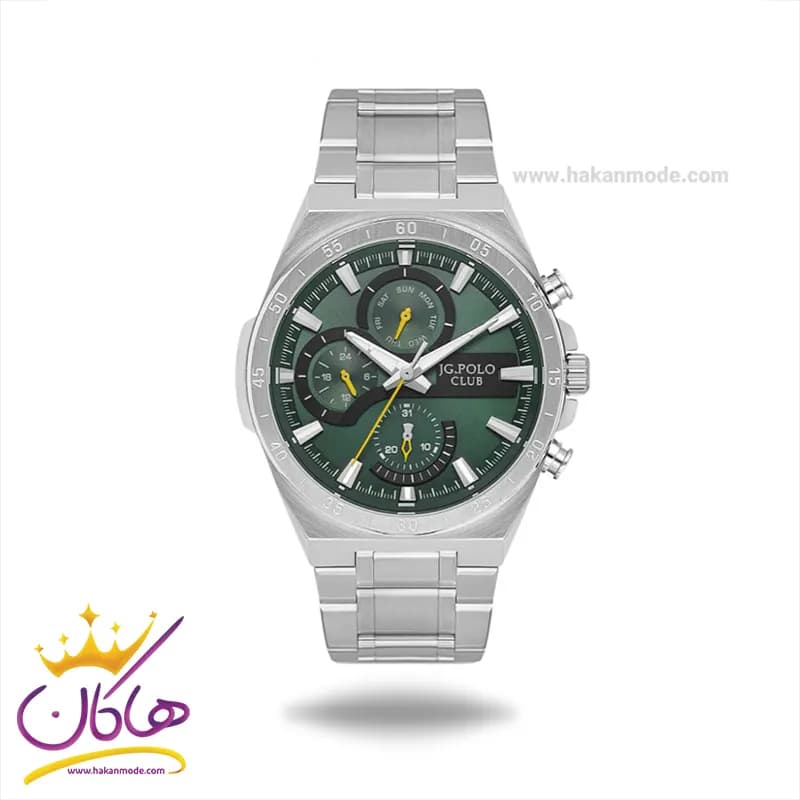 ساعت مچی جی جی پولو مردانه فلزی نقره ای مشکی JPC.S04239A/5 — تصویر ۵