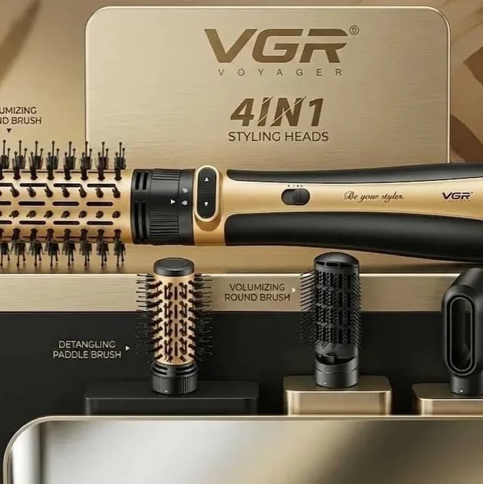 سشوار برس‌دار چرخشی 1200 وات وی جی ار مدل V-495 — تصویر ۳