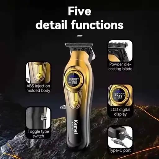ماشین اصلاح خط زن کیمی Kemei KM-1677 — تصویر ۵