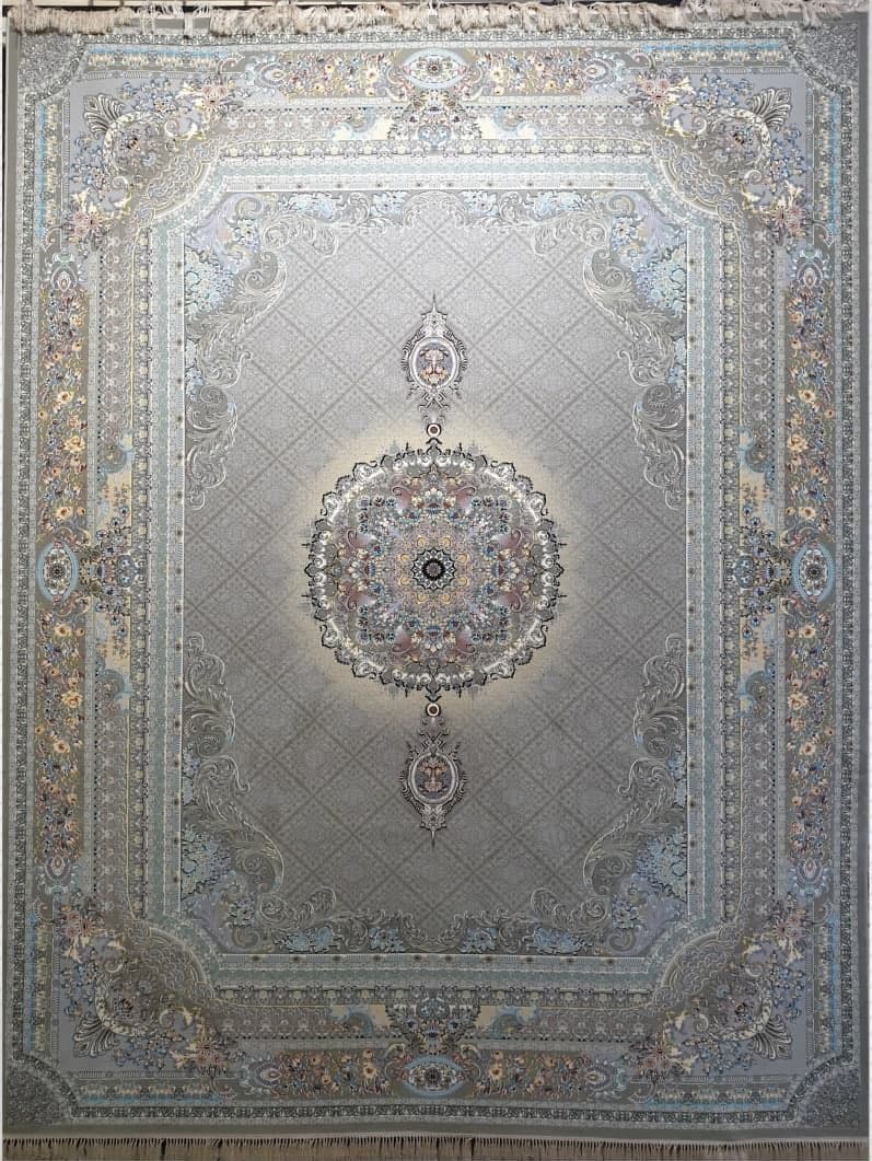 فرش ۱۲۰۰ شانه نقشه تیمچه زمینه ترمه ای