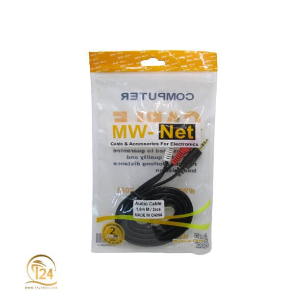 کابل صدا 1 به 2 (جک3.5mm به RCA) به طول 1.5 متر — تصویر ۳