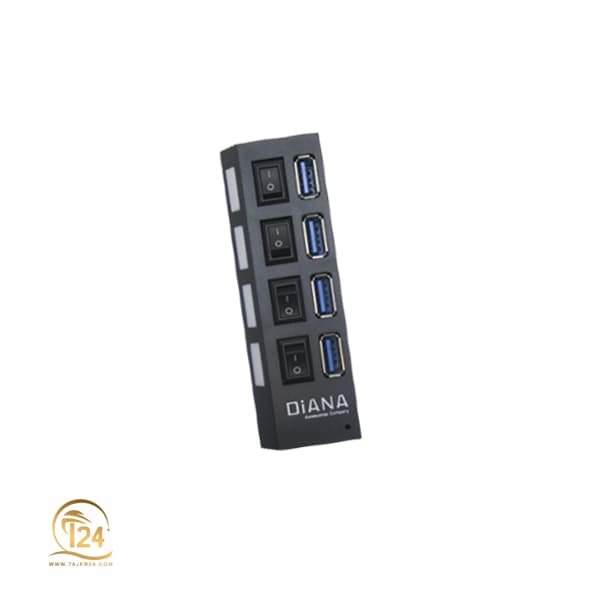 هاب USB3.0 چهار پورت مدل Diana — تصویر ۲