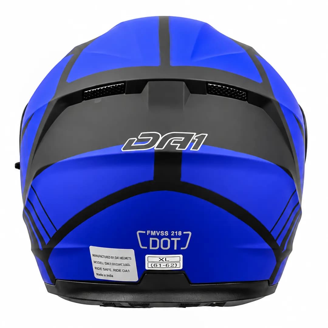 کلاه کاسکت فک متحرک DA1 مدل 105MATT BLACK GRAPHIC BLUE — تصویر ۵