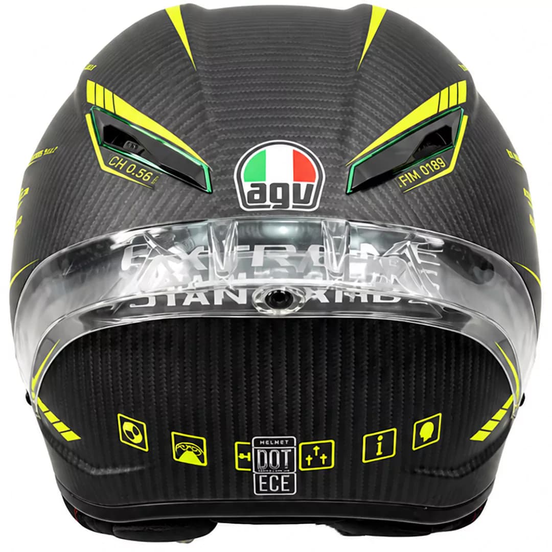 کلاه کاسکت فک ثابت طرح AGV مدل MATT BLACK CARBON PHOSPHORIC46 — تصویر ۴