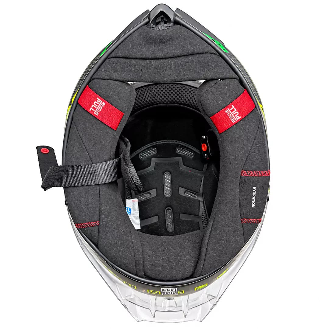 کلاه کاسکت فک ثابت طرح AGV مدل MATT BLACK CARBON PHOSPHORIC46 — تصویر ۶