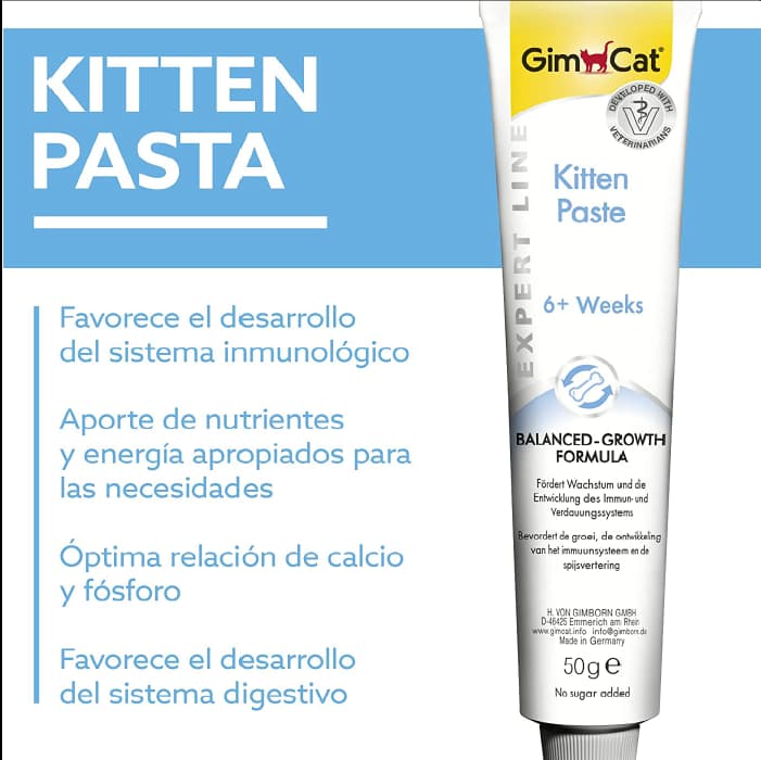 خمیر بچه گربه جیم کت کمک به رشد سالم مدل کیتن وزن 50 گرم GimCat Kitten Paste — تصویر ۴
