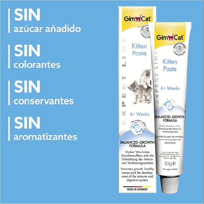 خمیر بچه گربه جیم کت کمک به رشد سالم مدل کیتن وزن 50 گرم GimCat Kitten Paste — تصویر ۶