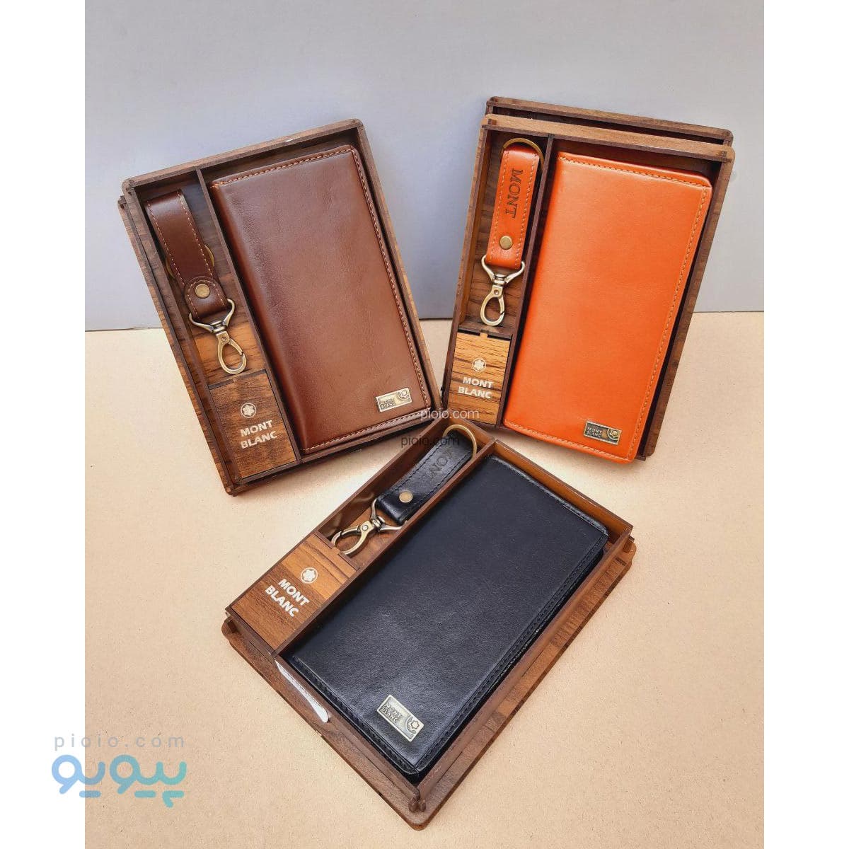 ست 2 تکه چرم طبیعی mont کد 46029 — تصویر ۴