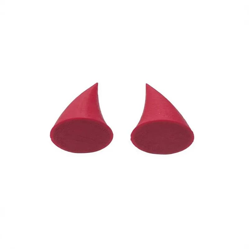 شاخ فانتزی کلاه کاسکت مدل کوتاه قرمز کد 2