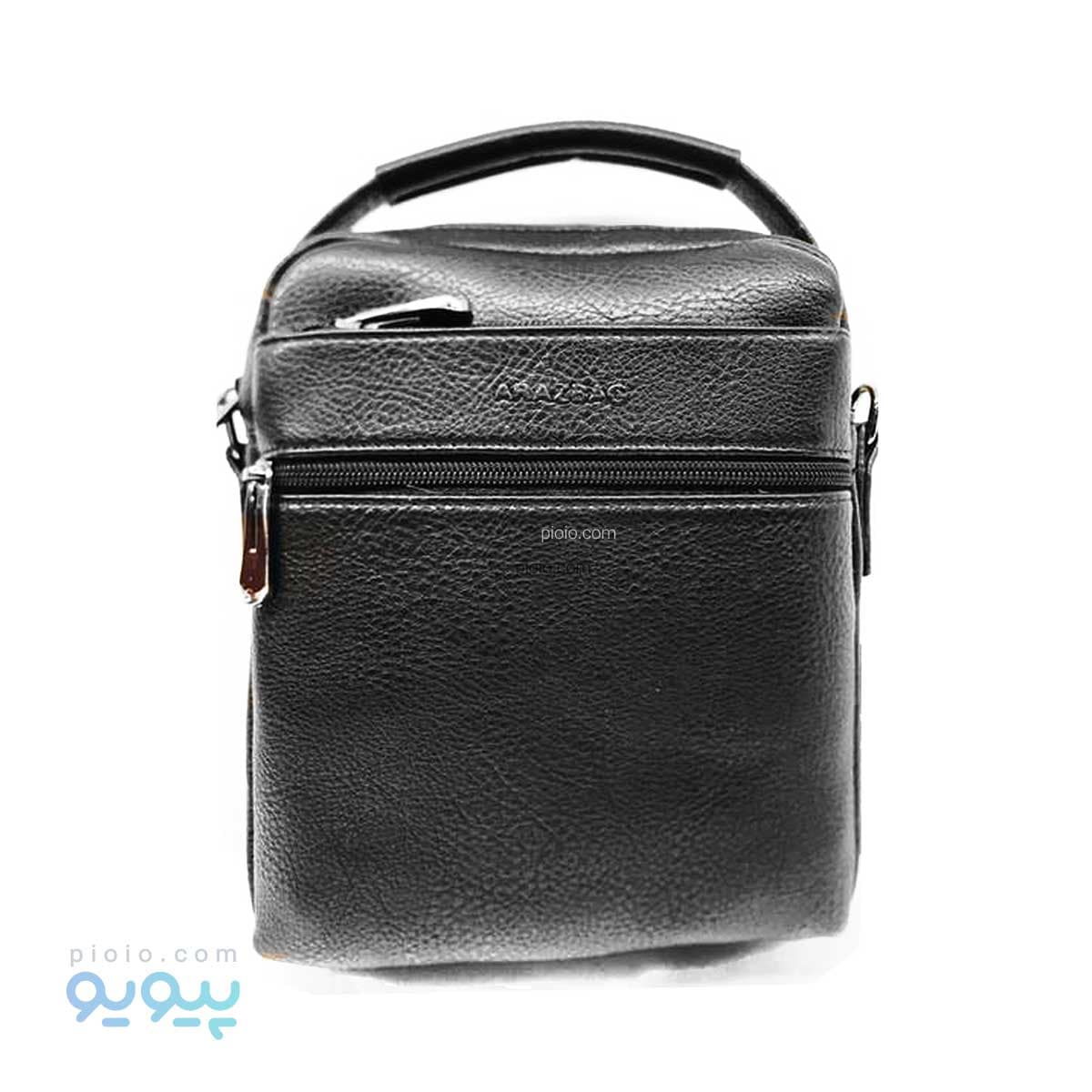 کیف دوشی چرم شرانگ طرح جلو زیپ آیتم 1702 عمده و کارتنی