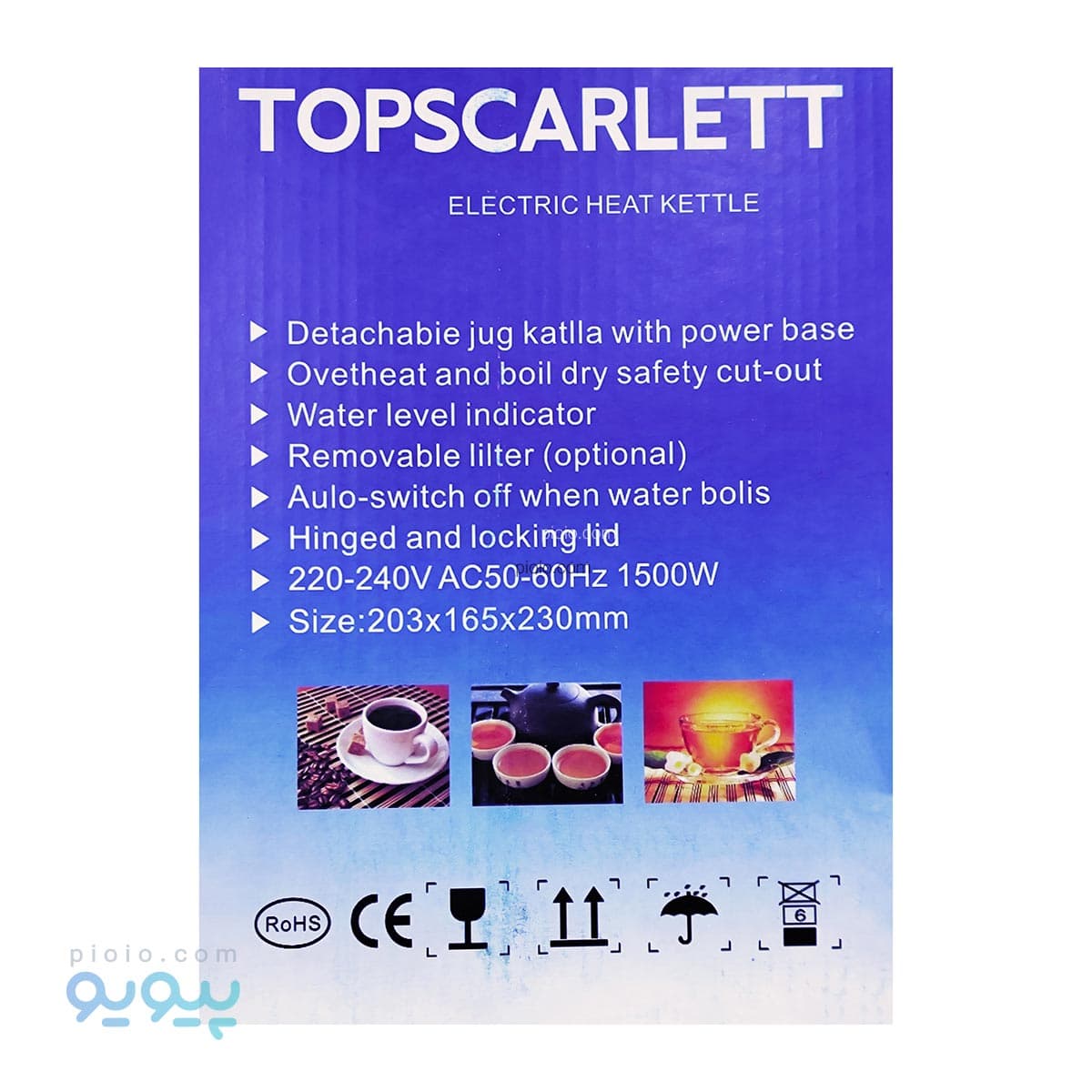 کتری برقی 2 لیتری TopScarlett آیتم SC-20 تک و عمده — تصویر ۲