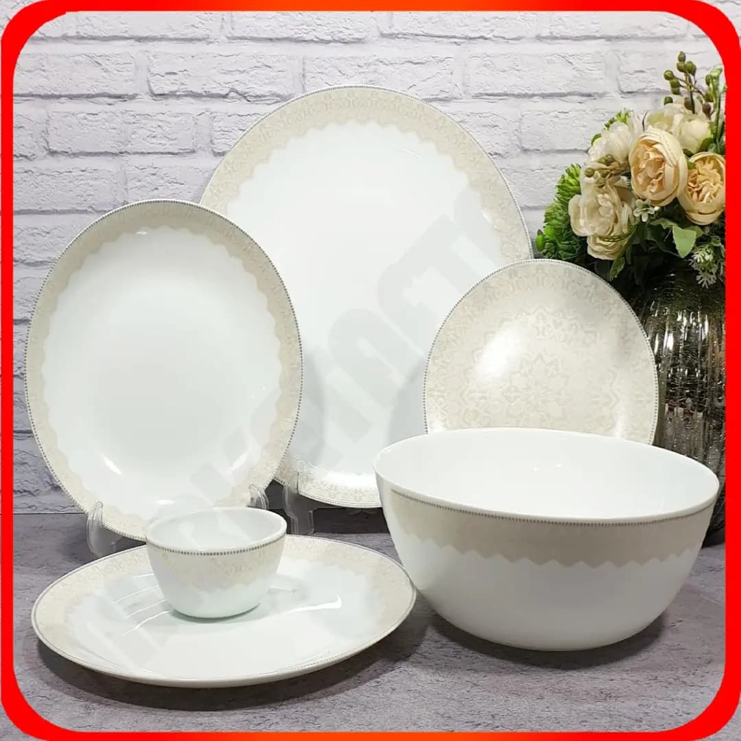 سرویس 26 پارچه گرد کلاسیک سوژا خاکستری آرکوپال دینو