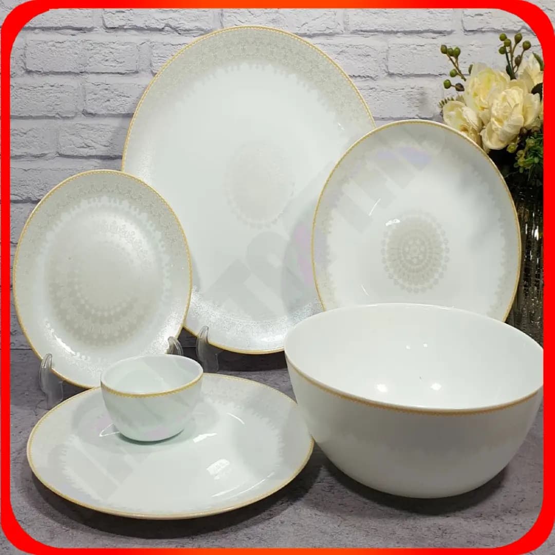سرویس 26 پارچه گرد کلاسیک شایا خاکستری آرکوپال دینو
