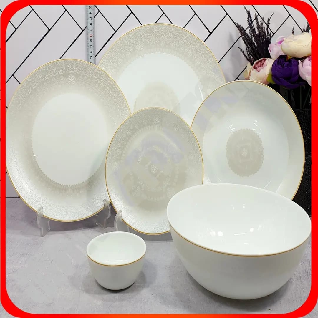 سرویس 26 پارچه گرد کلاسیک کوپانو خاکستری آرکوپال دینو