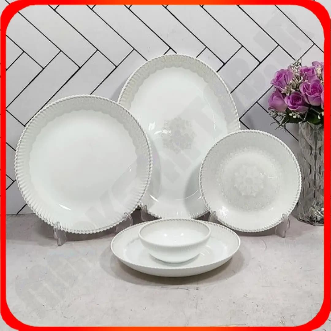 سرویس 25 پارچه ویدا کد 59005 خاکستری کنگره ریز آرکوپال دینو